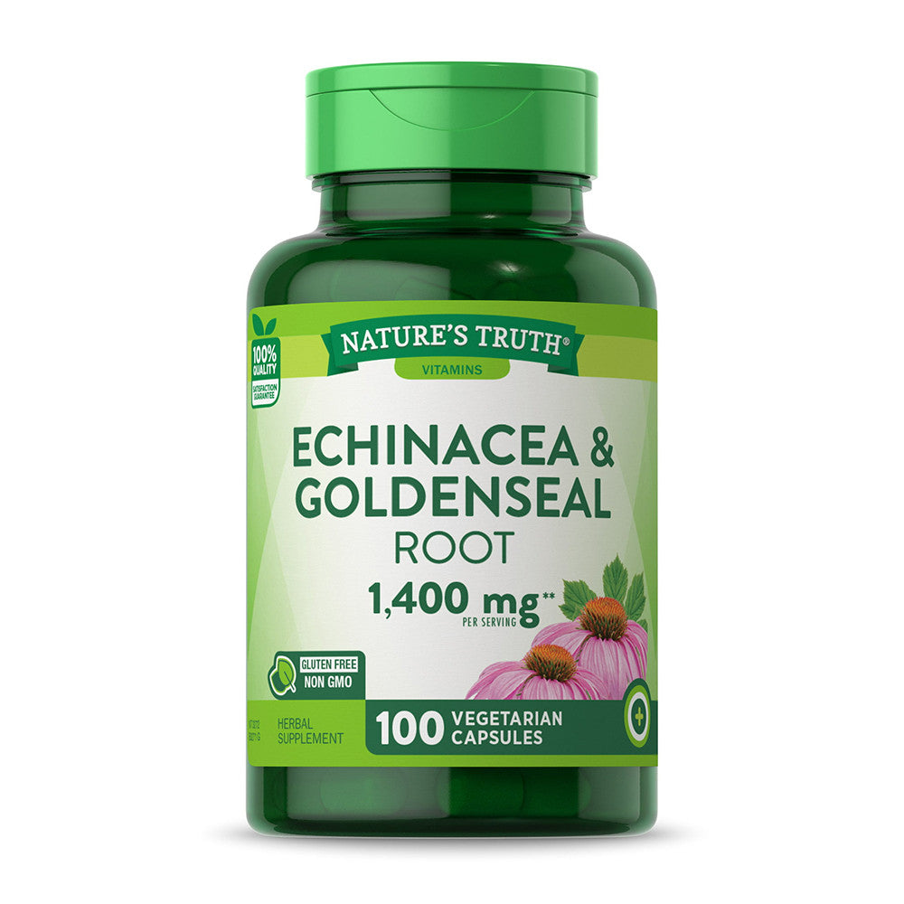Natures Truth Echinacea and Goldenseal Root Capsules, 100 Ct